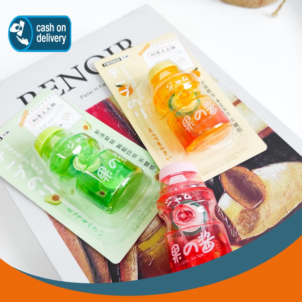 

GLUE TAPE LEM ROLL BOTOL YAKUL TIPE-X BENING WARNA WARNI PASTEL ALAT TULIS KANTOR KADO
