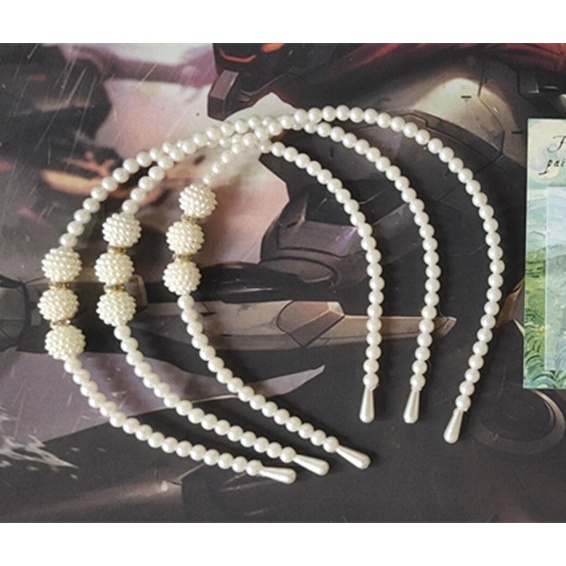 Bando Mutiara Korea Headband Wanita Aksesoris Rambut Pearl - SH2002