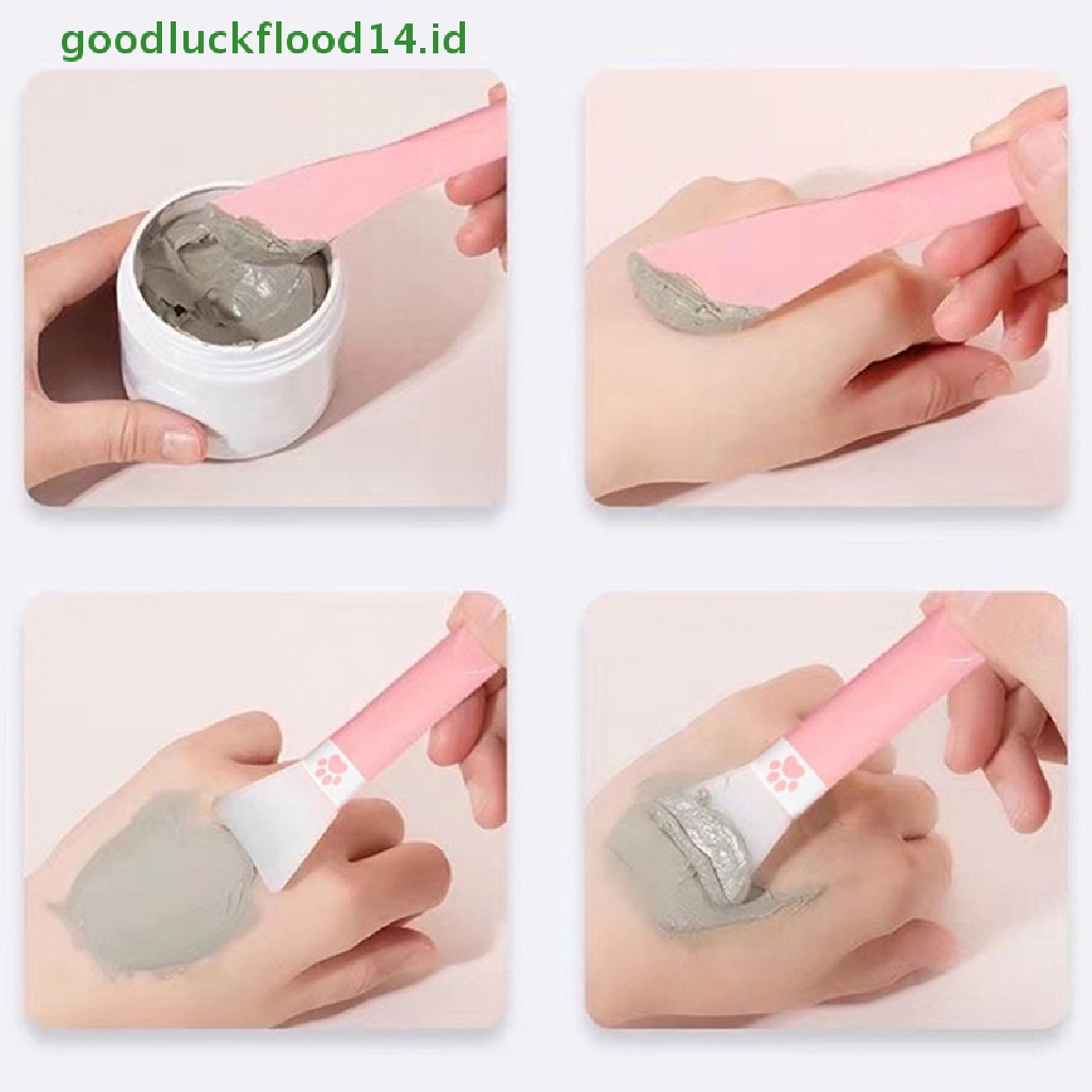 [GOOGFOUR] 1/5pcs Brush Masker Wajah Dua Kepala Bahan Silikon Untuk Wajah Dioleskan Lumpur Clay [TOP]