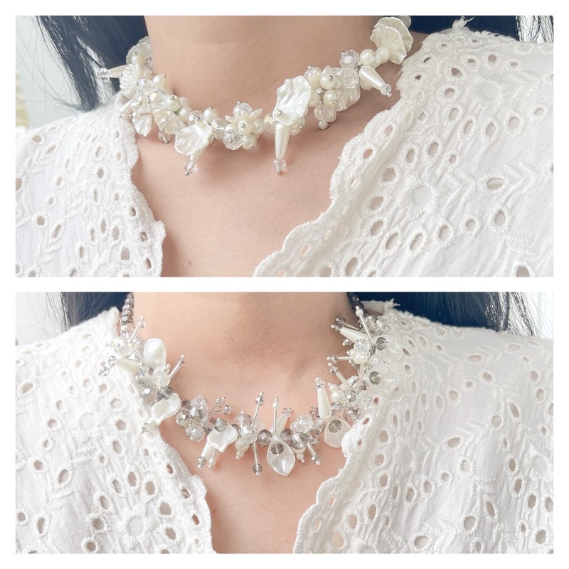 (FREE POUCH) | KALUNG CHOKER CRYSTAL BEADS / KALUNG KOREA/ KALUNG MUTIARA / KALUNG KRISTAL