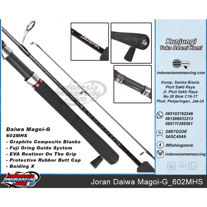 [Bayar DiTempat] Joran Mancing Spinning DAIWA MAGOI G 602MHS (Panjang 1.80M)