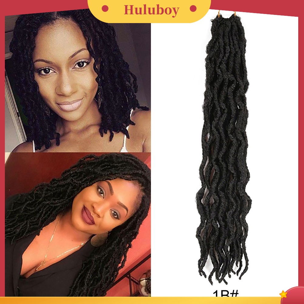 Wig Rambut Ekstensi Sintetis Model Kepang Panjang Keriting Gelombang Ukuran 45cm