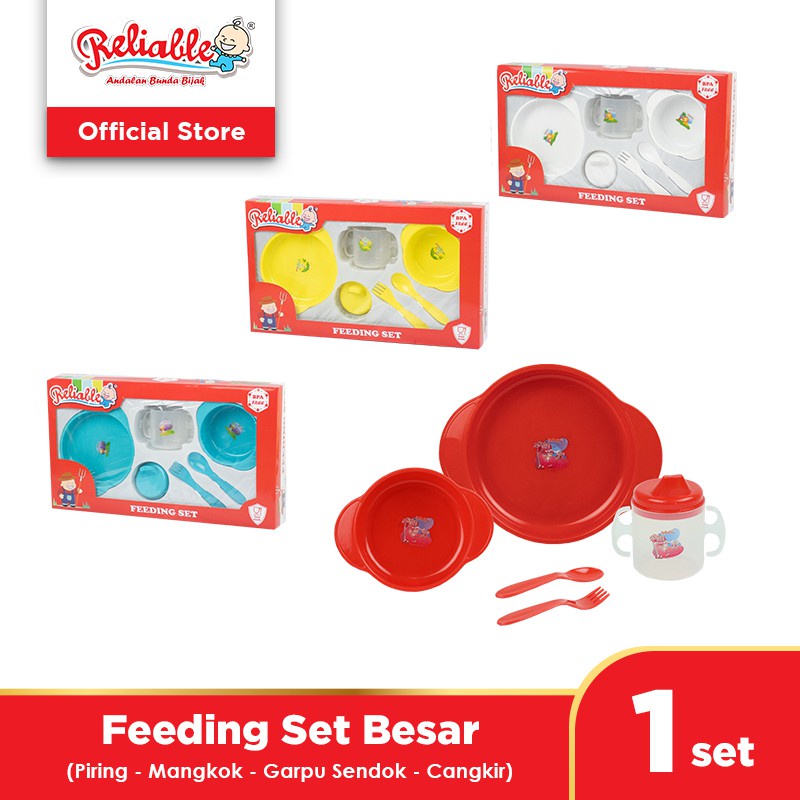 ♥BabyYank♥ RELIABLE FEEDING SET BESAR FS5008 FS5007 / KADO TEMPAT MAKAN BAYI TERMURAH