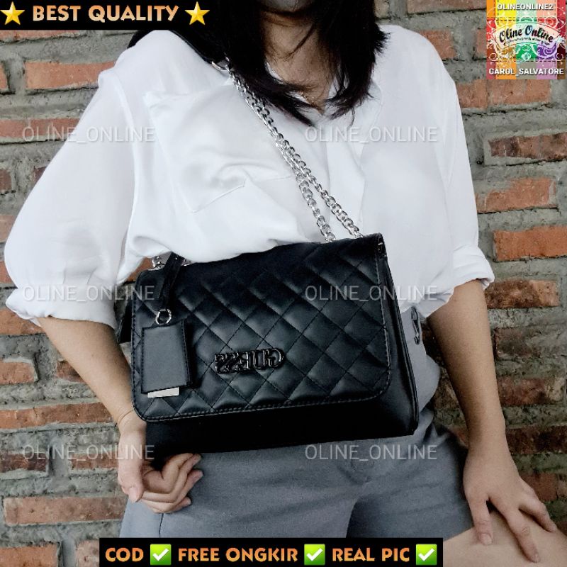 READY STOCK Original Gs elliana detail gold semua  crossbody medium size tas selempang office bag