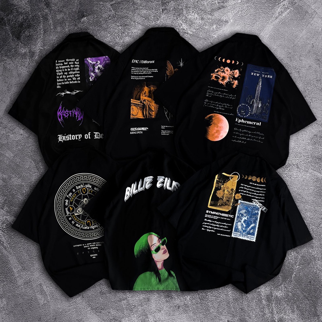 KEMEJA PRINTED / PRINTED SHIRT "Krjn volume 12" Promo Akhir Tahun Serba Murah