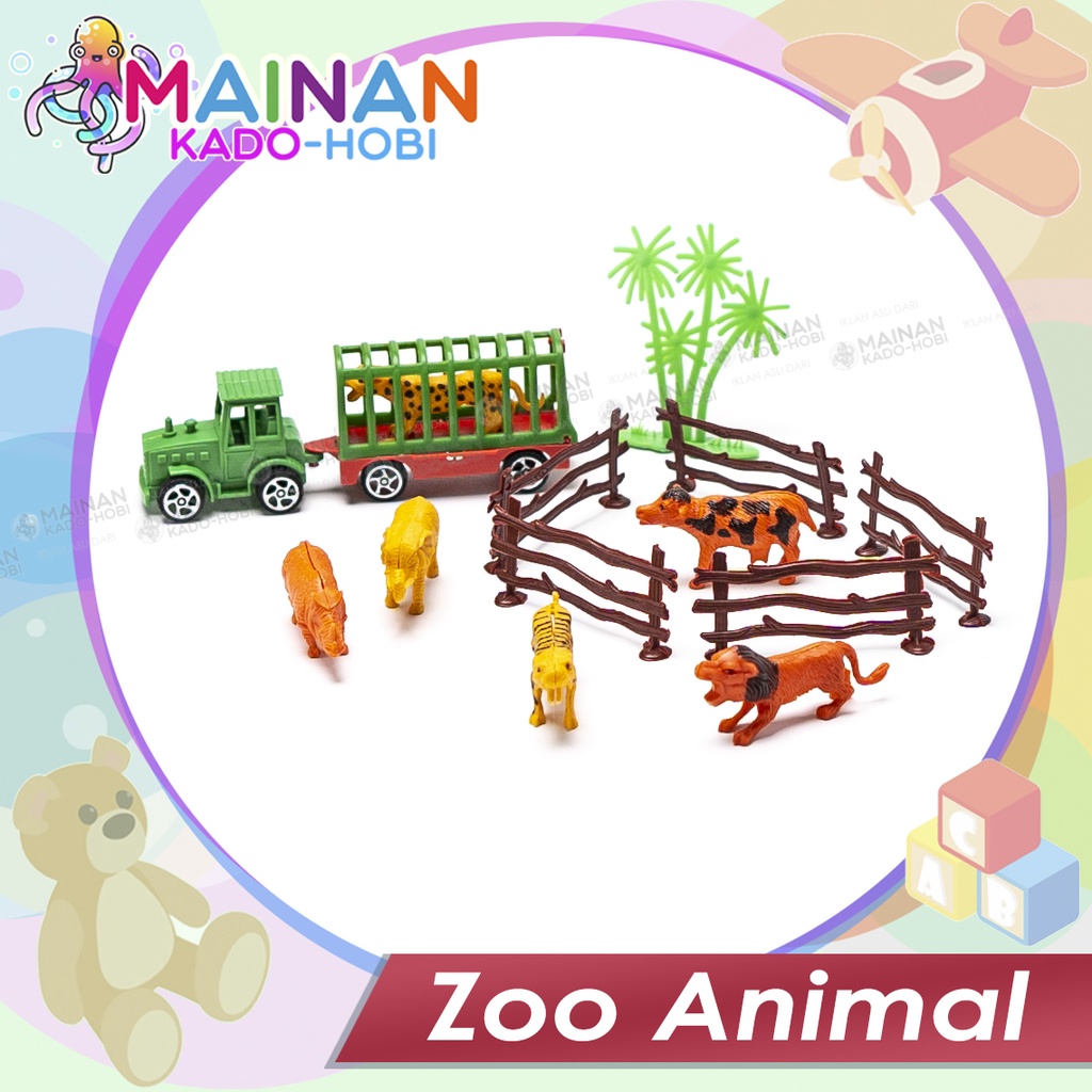 MAINAN EDUKASI ANAK SET MINIATUR HEWAN ZOO ANIMAL WORLD TOYS