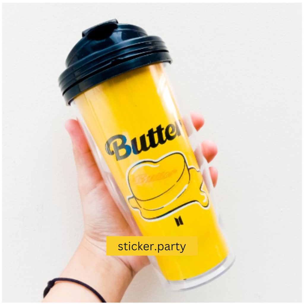 BOTOL MINUM TUMBLR BTS BUTTER TEMPAT MINUM MERCHENDISE BTS STIKER GANTUNGAN KUNCI SOUVENIR