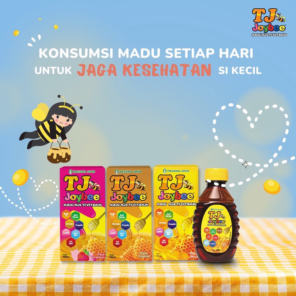 Madu Tj Joybee Madu Multivitamin 100ml Original Jeruk Strawberry tresno joyo