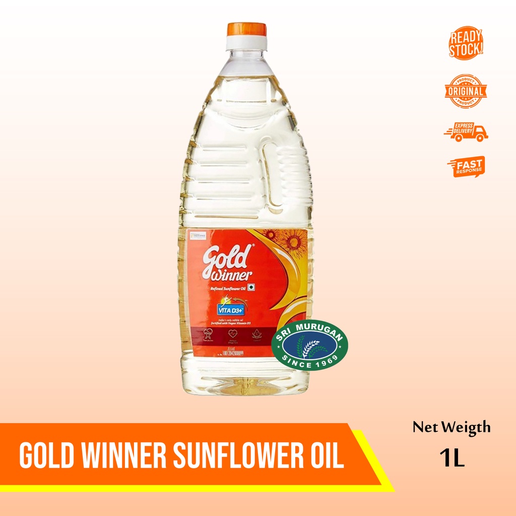 Jual GOLD WINNER SUNFLOWER OIL 1 LITRE Shopee Indonesia