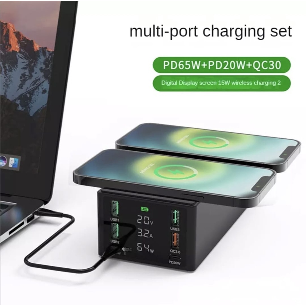 Fast charger 150w Dual Dock wireless Qc 3.0 Laptop 65w Tablet Pad tws