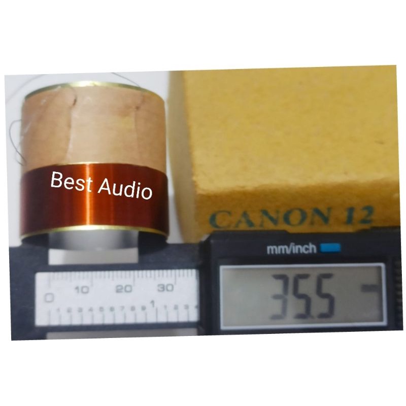 Spul spol spool speaker 12inch 12 inch Canon Almunium import voice 35.5mm