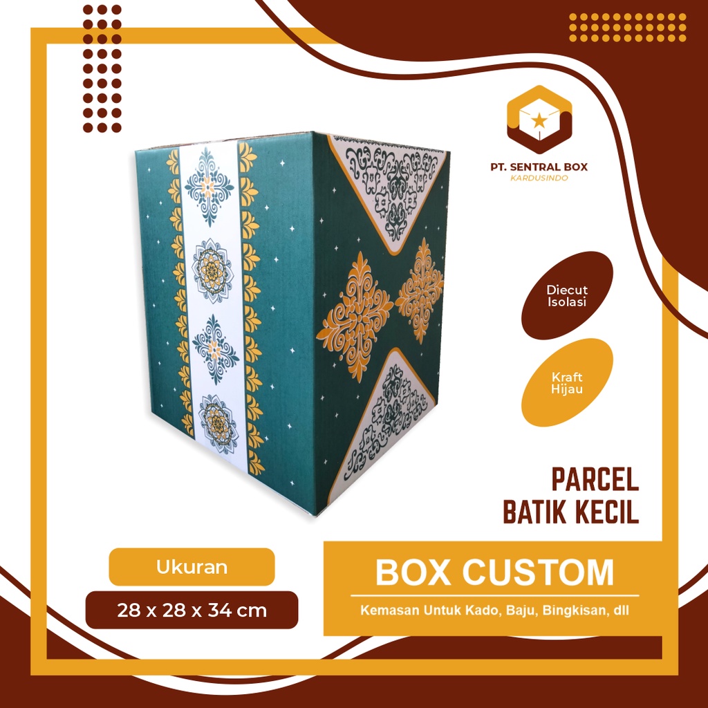 

Kardus Box Parcel Batik - 28 x 28 x 35 cm parcel/batik/kardusbox/boxparcel