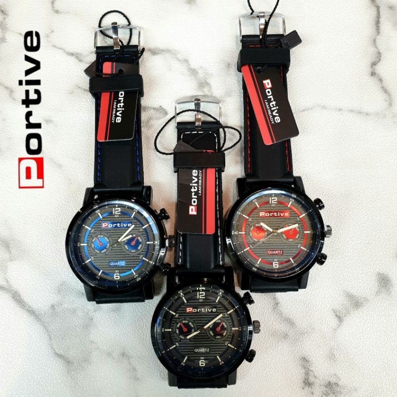 Jam tangan portive pria karet sport jam tangan cowok sport