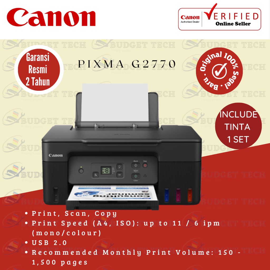 Printer Canon G2770 Canon Pixma G2770 Print-Scan-Copy