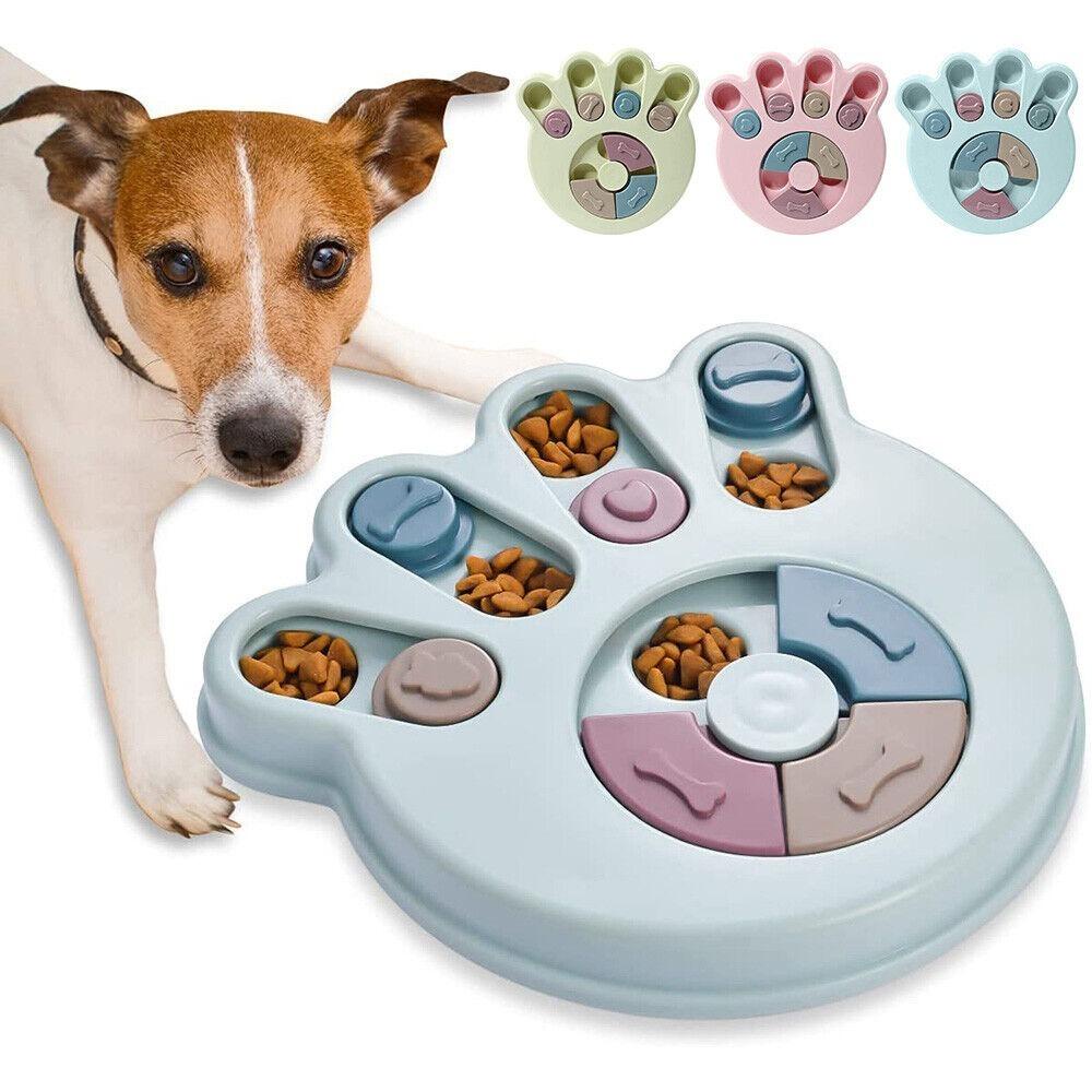 Solighter Tempat Makan Anjing Tempat Makan Perlengkapan Hewan Peliharaan Food Feeder Slow Breed IQ Training Food Dispenser