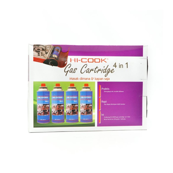 

GAS HI-COOK 230 GR/4 BOTOL