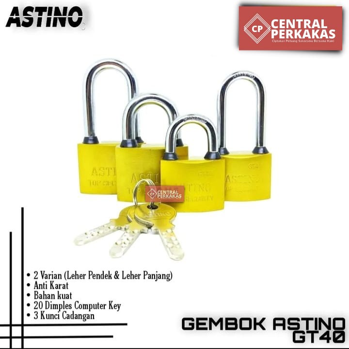 Premium (Mount) GEMBOK PINTU KUNINGAN ASTINO / GEMBOK ASLI KUNINGAN / GEMBOK RUMAH ANTI MALING /