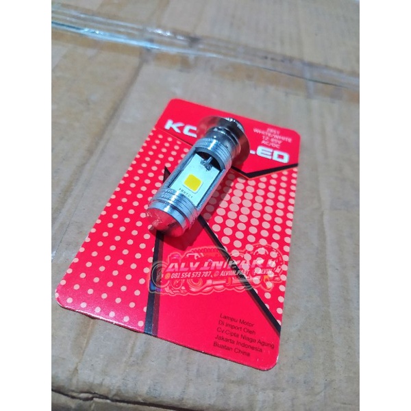 Lampu bohlam dop Led depan H6 all matic bebek tiger megapro std Putih terang