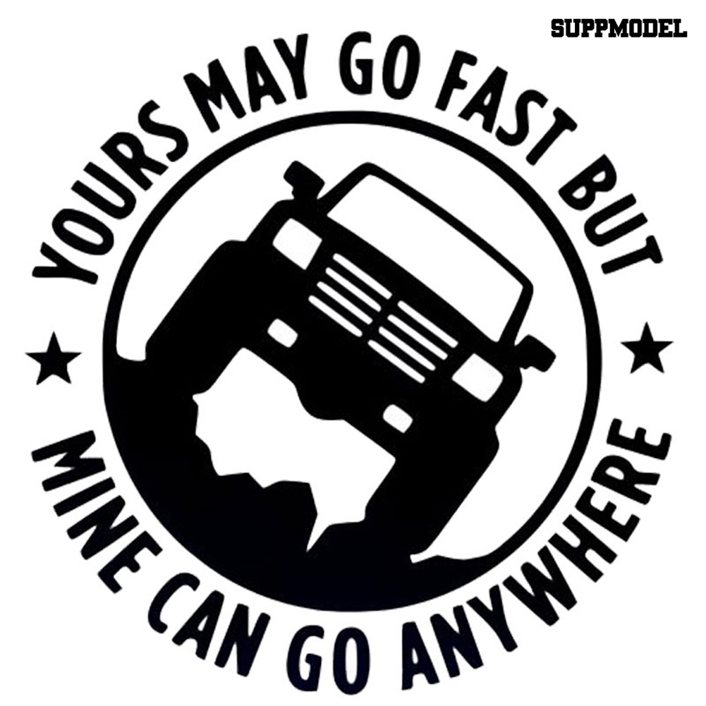 [Dekorasi] Yours May Go Fast Huruf Cetak Mobil Jendela Pintu Decal Racing Reflektif Sticker
