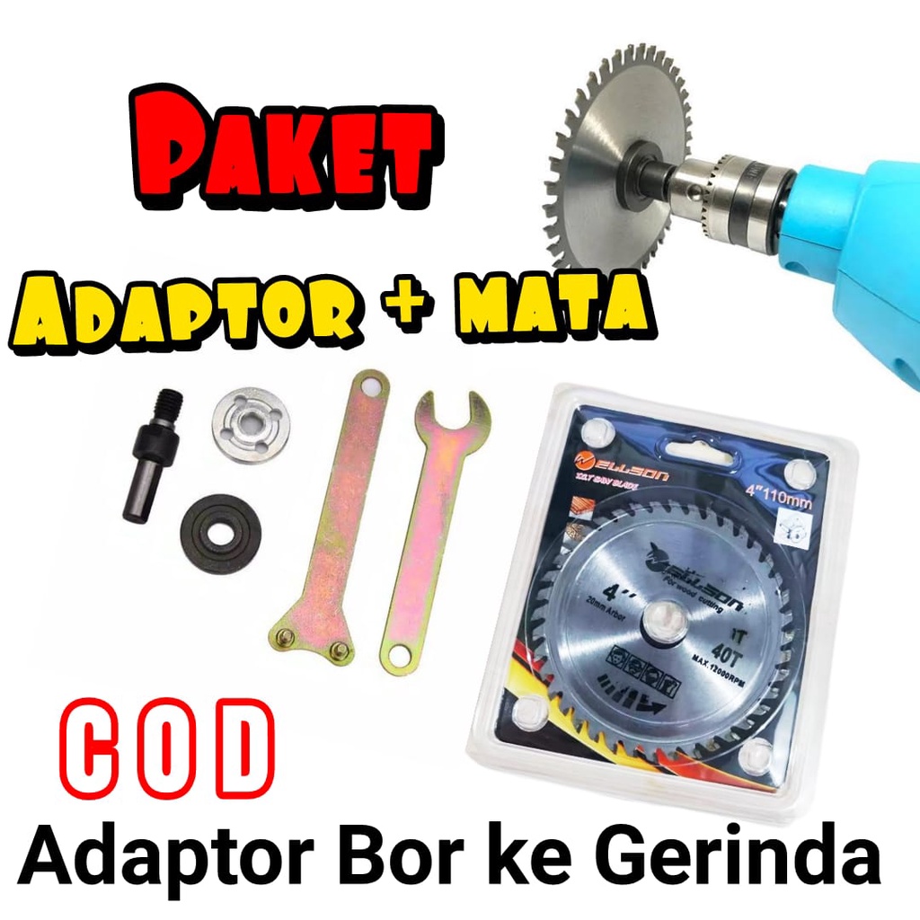 Adapter Adaptor Arbor Konektor Bor ke Gerinda konverter bor ke grinda ADAPTER / ADAPTOR / CONVERTER / KONVERTER MESIN BOR KE MESIN GERINDA