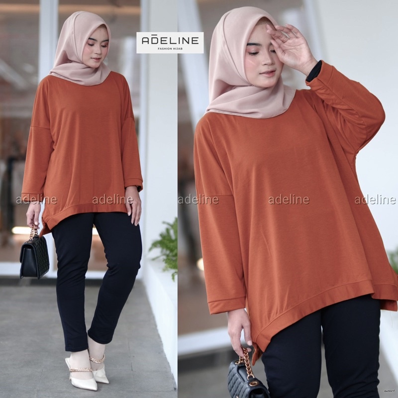 AM - Atasan Kalong Blouse Wanita Jumbo Batwing Bigsize Oversize / 521-7108