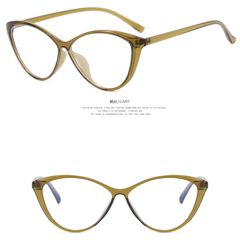 Kacamata Korea Cat Eye Anti Radiasi Cat Eye Frame Hitam Ringan