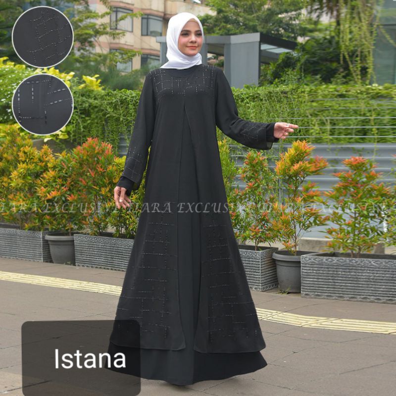 Ready Gamis Hitam Pesta Terbaru//Abaya Hitam By Istana Kebaya//Baju Gamis Termurah//Abaya//Gamis Hitam termurah/baju gamis lebaran/gamis terbaru