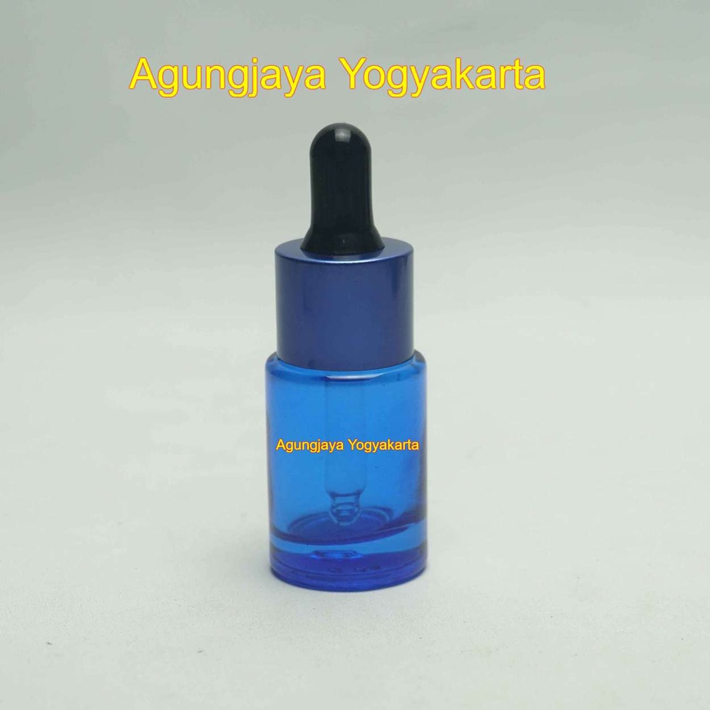 Serum Kaca 15 ml RF Biru Pipet / Botol Kaca Kosmetik Cilinder 15 ml Biru Original Pipet Karet