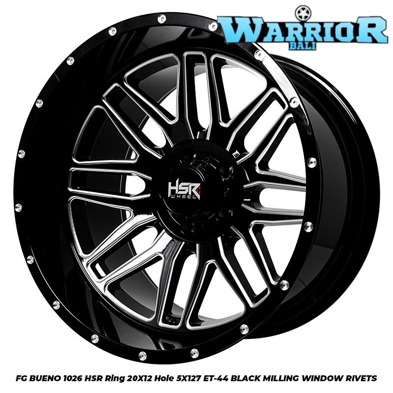 Velg HSR Forged Ring 20 Lebar 12 untuk Mobil Jeep Rubicon Wangler