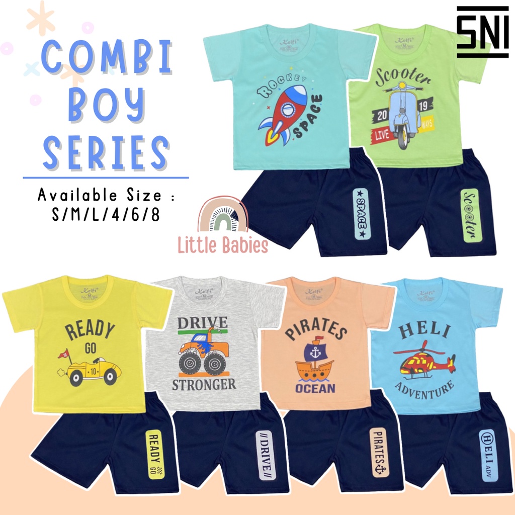 SETELAN BAJU ANAK COWOK 1-8 TAHUN &quot;COMBINATION EDITION&quot; / SETELAN BAJU ANAK KELFI