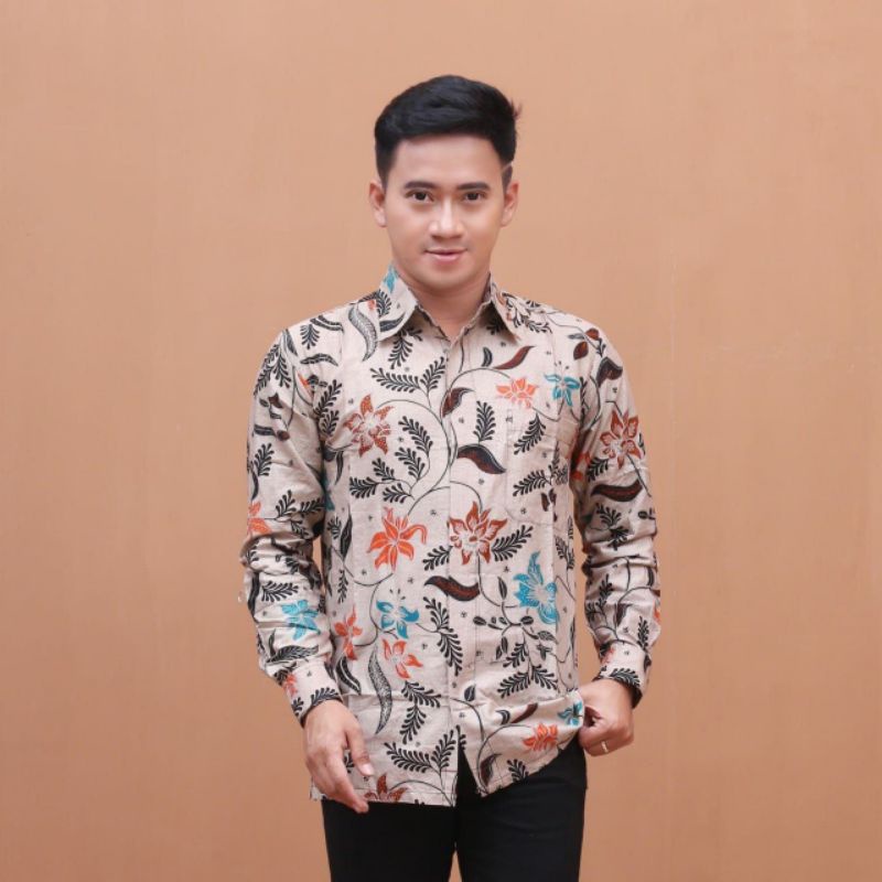 Kemeja Batik Pria Lengan Panjang Premium Modern