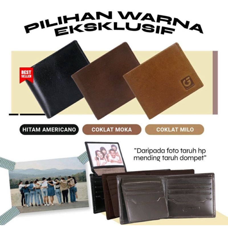 Dompet Kulit Sapi Asli Glardo Original WFL001 Garansi 2 Tahun Termurah