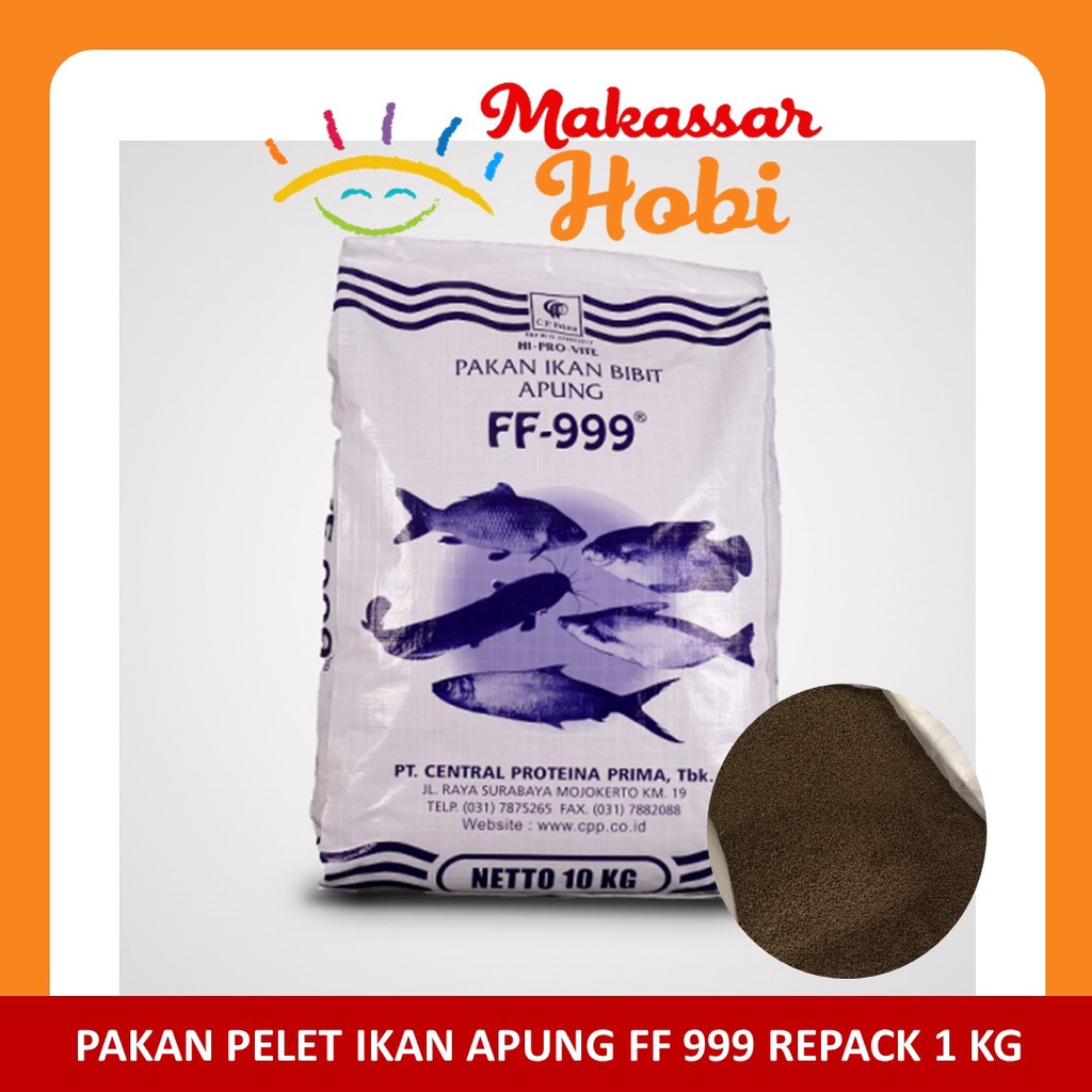 FF999 Pakan Pelet Makanan Bibit Ikan Apung FF 999 Hi-Pro-Vite Pokphand