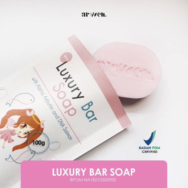 ❤ MEMEY ❤ ARVVEN Luxury Bar Soap With Alpha Arbutin DNA Salmon