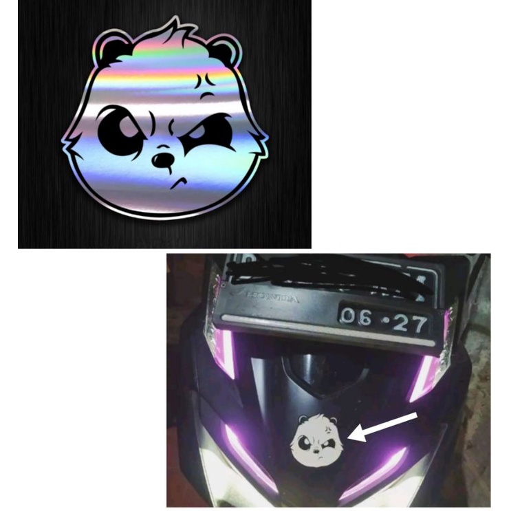 Stiker Panda / Stiker Kepala Panda / Stiker Kungfu Panda / Stiker Motor / Stiker Mobil / Stiker Unik