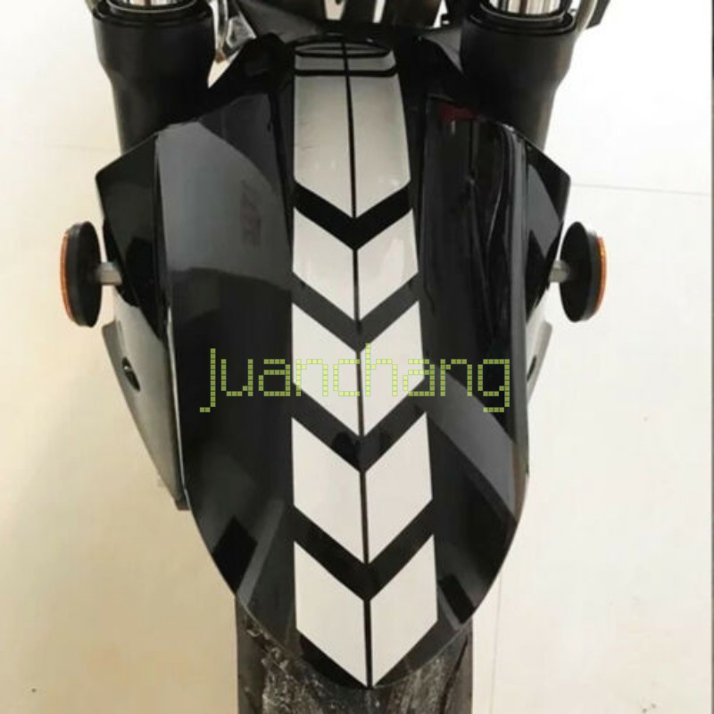 Universal Motor Arrow Stripe Stiker Fender Tempel Race Track Olahraga Tahan Air Oilproof Modifikasi Reflektif Universal Motor Tape Decal Aksesoris