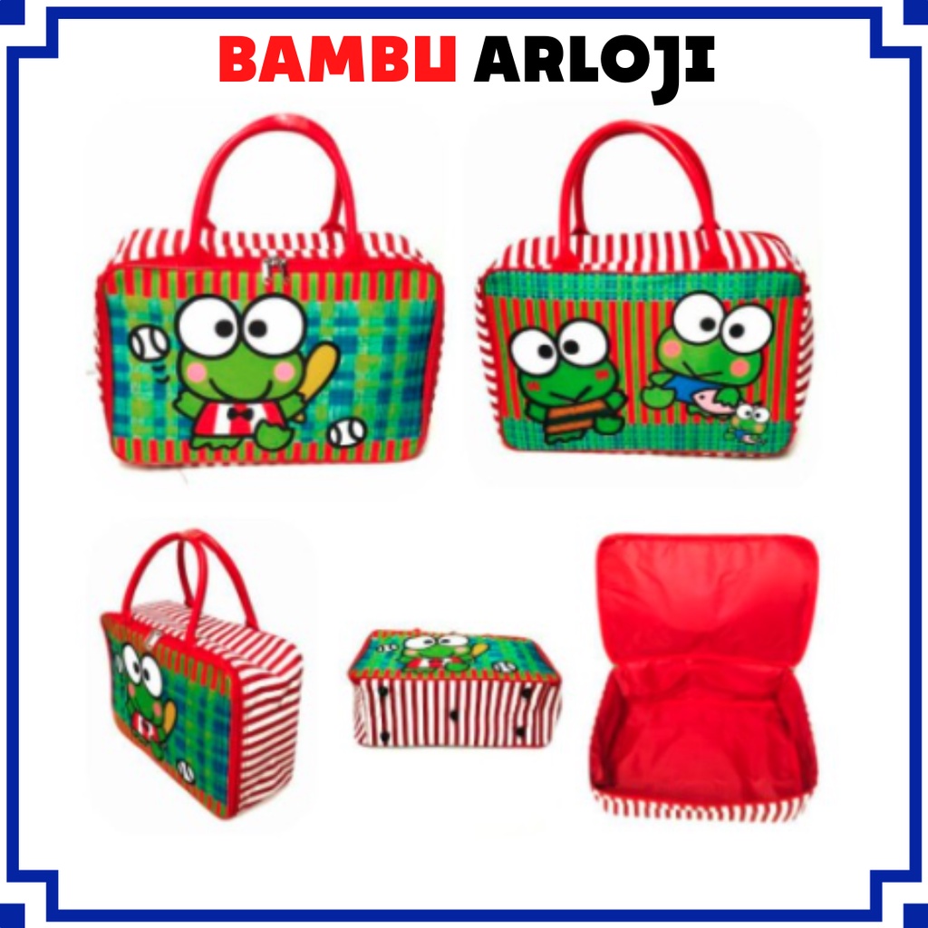 BAJ TRAVEL BAG SUPER KANVAS KARAKTER  (TAS KOPER JINJING/TAS RENANG) // KEROPPI / TA001