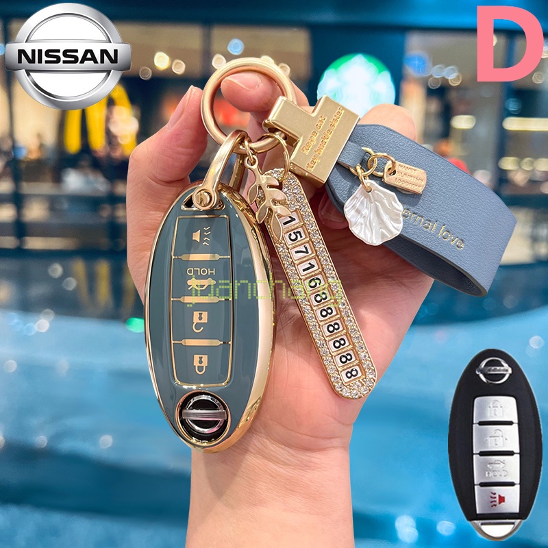 Tpu Car keyless Remote Key Full Cover Case Shell Cover Holder Cocok Untuk Nova Murano X-TRAIL Tiida Kicks Juke Terra Almera Teana Livina Slyphy X-Trail Navara Serena Frontier Aksesoris ReadyVStock