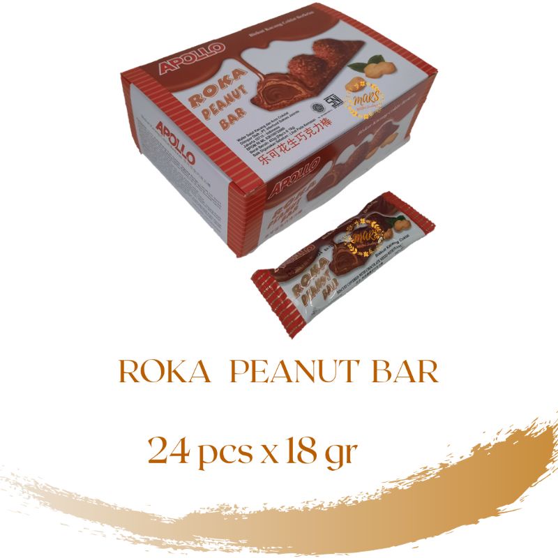 Apollo Roka  Peanut Bar 24 pcs x 18 gr