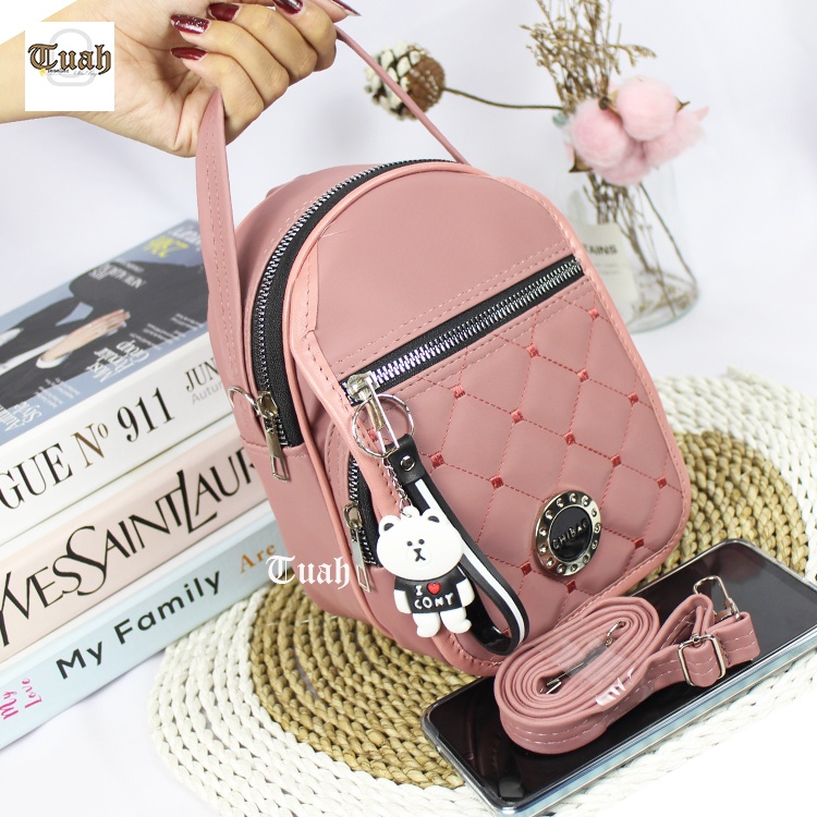 TUAH SLIMBAGS / HARGA GROSIR / SLingbag Chibao 3 in 1 Tutup Series High quality IW 37 / Tas Selempang Wanita / Tas Jinjing Wanita/ Ransel mini wanita / Tas wanita Terbaru Kekinian &amp; Terlaris/ Tas Wanita Koreaan Style