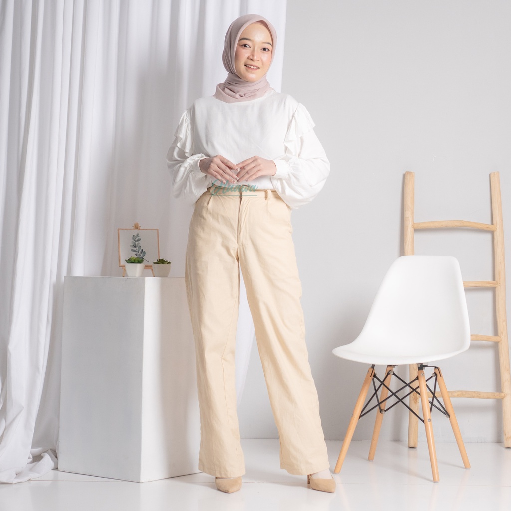 Chino Rania - Celana Panjang Chinos Kulot Wanita Basic