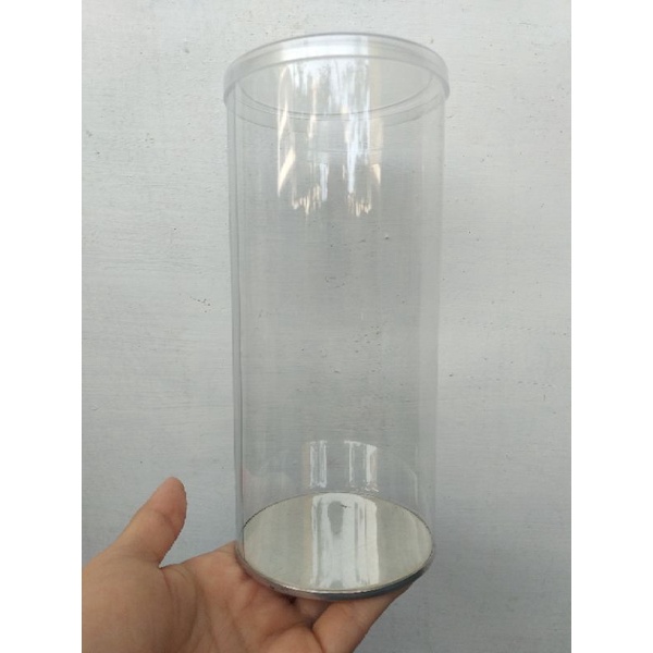 Toples Mika Alas Kaleng / Tabung Mika / Tabung Mika Kaleng / Toples Kue Kering 8x18 / 8cm x 18cm