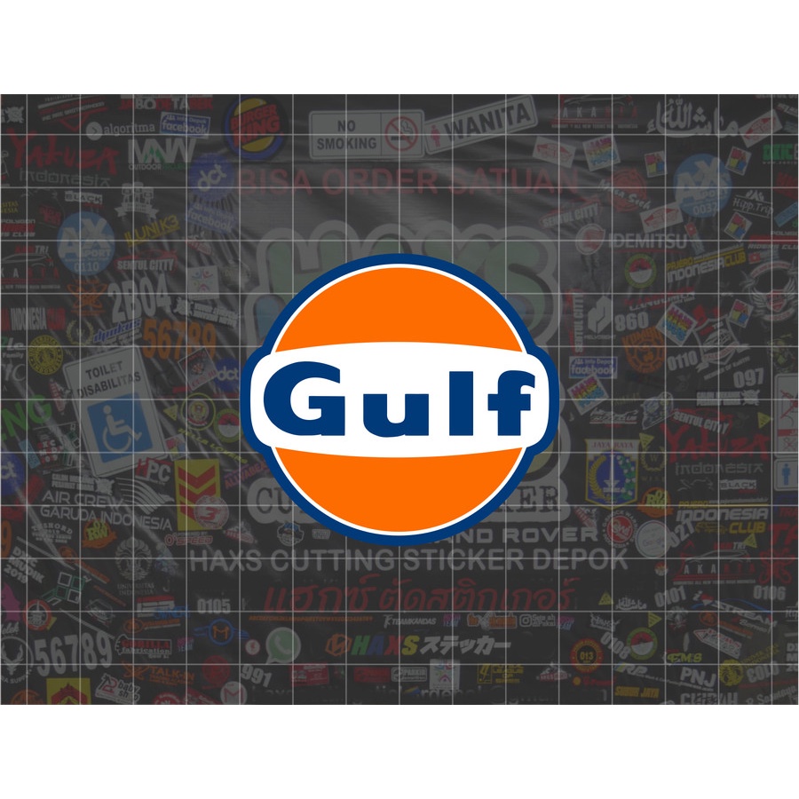 Cutting Sticker Gulf Ukuran 6 Cm Untuk Motor Mobil