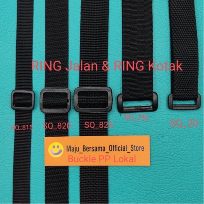 Buckle PP Lokal-Ring Kotak &amp; RING Jalan ( 15-20-25mm ) Sendal/Ransel - SW1