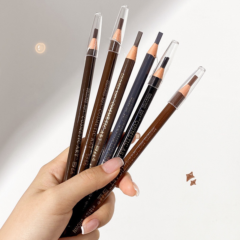 【COD】Pensil Alis Tahan Air Eyebrow Pen Benang Coloured Waterproof Tahan Air Pensil Alis Tarik Benang Asli Import Ready Stock-CH