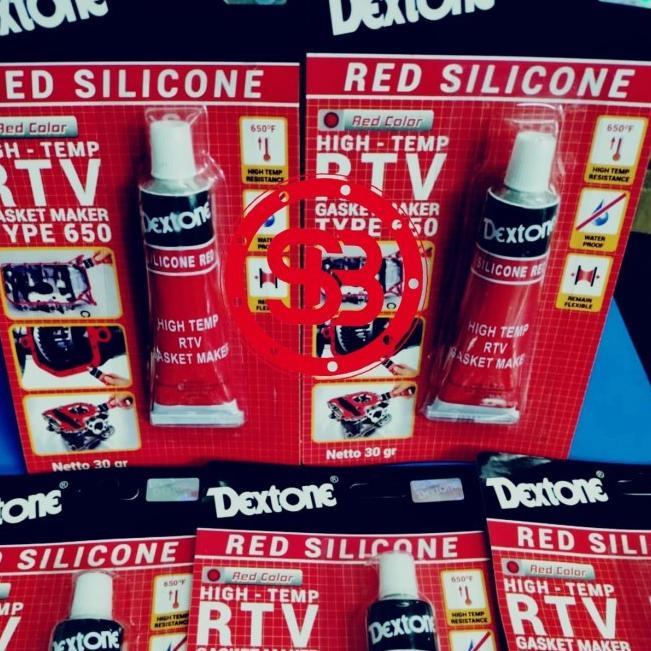 

ヰ LEM Dextone red silicone 30gr lem gasket merah / silicon red ㆃ