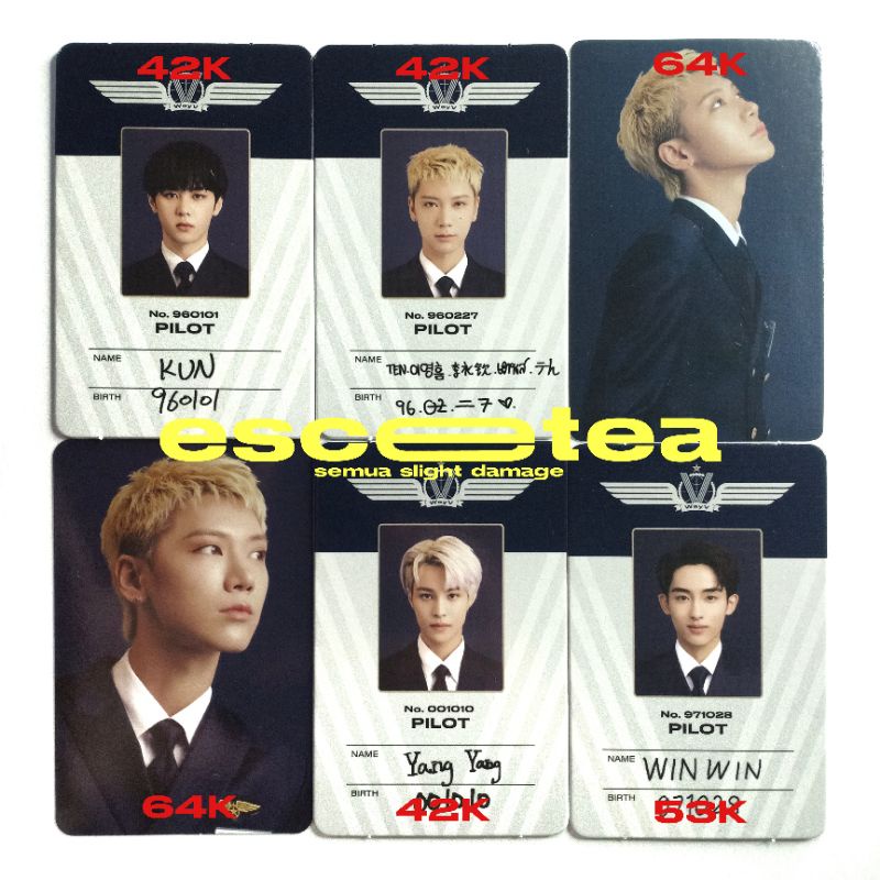 ꒰ escetea ꒱ wayv — season greeting 2022 sg sg22 photocard pc id card idc kun pilot photocard pc id c