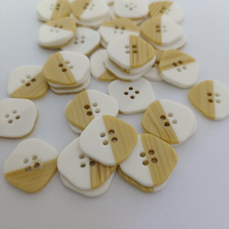 RB Kancing mutiara kotak putih emas/hitam emas diameter 15 mm 1gross mutiara gamis kotak