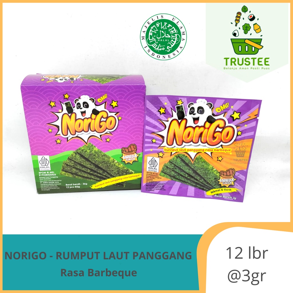 NORIGO Nori Sachet / Seaweed Snack / Camilan Rumput Laut Sachet Halal