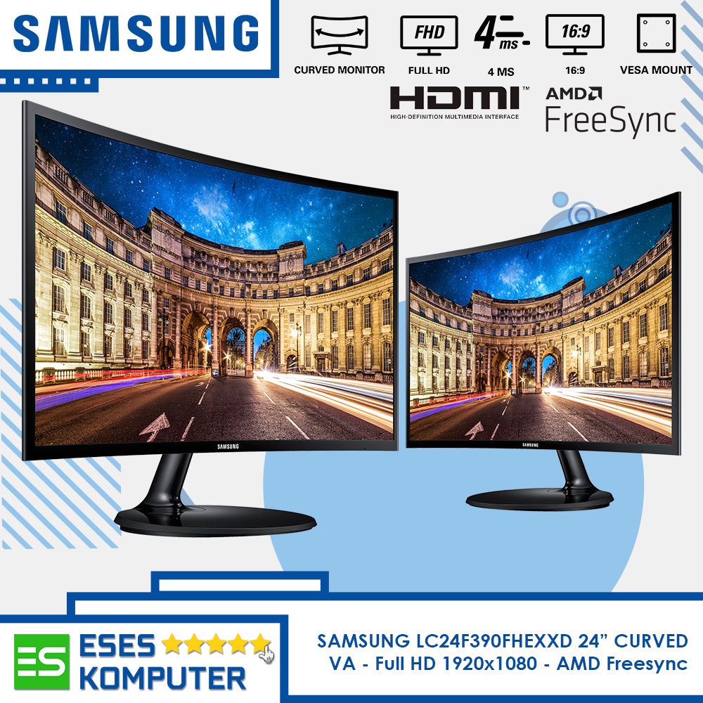 Monitor SAMSUNG 24&quot; C24F390 CURVED FHD VA 60Hz FreeSync LC24F390FHEXXD